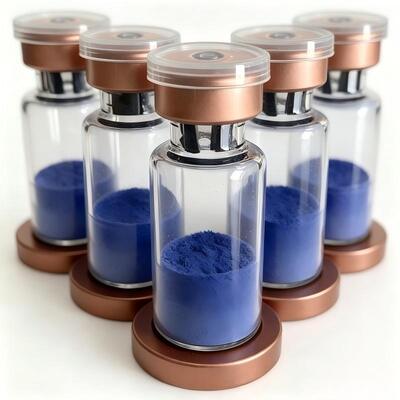 高純度GHK-Cu銅ペプチド粉末 皮膚ケア研究 銅トリペプチド-1 化粧品成分 青色ペプチド 安定した式性能